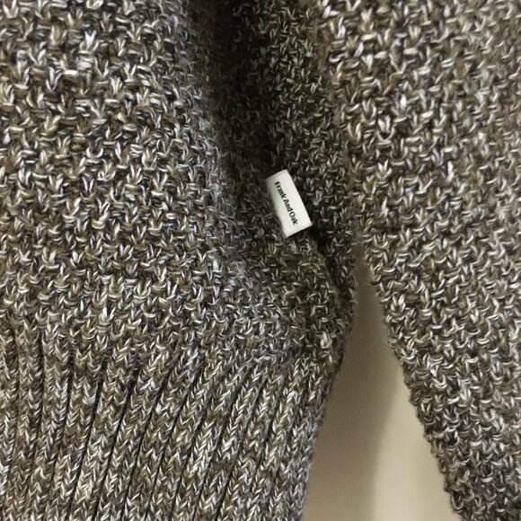 Frank & Oak Olive Knit Unisex 100% Organic Cotton Mock Neck Sweater - Picture 11 of 16